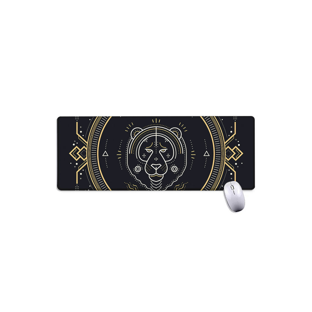 Vintage Leo Zodiac Sign Print Extended Mouse Pad
