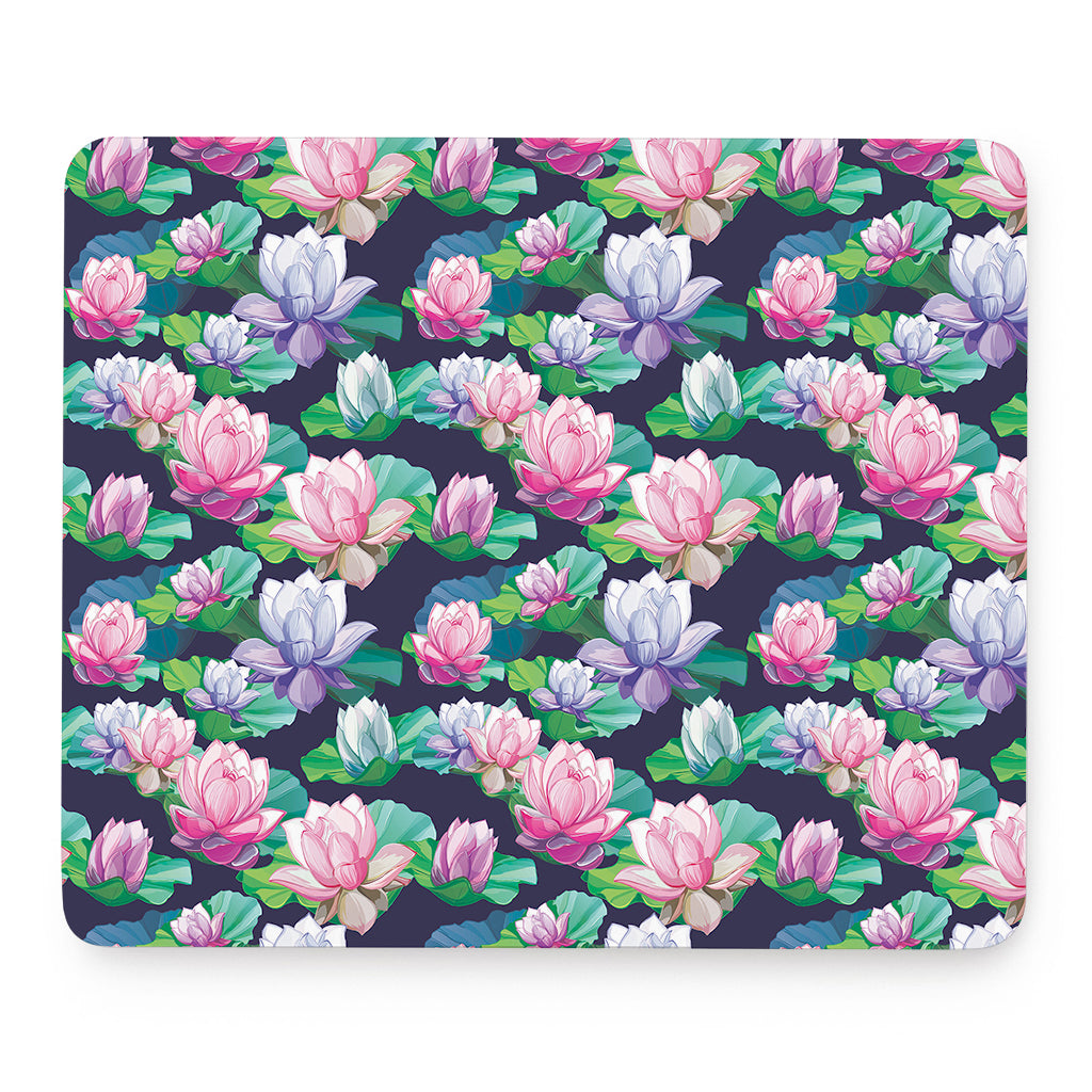 Vintage Lotus Floral Print Mouse Pad