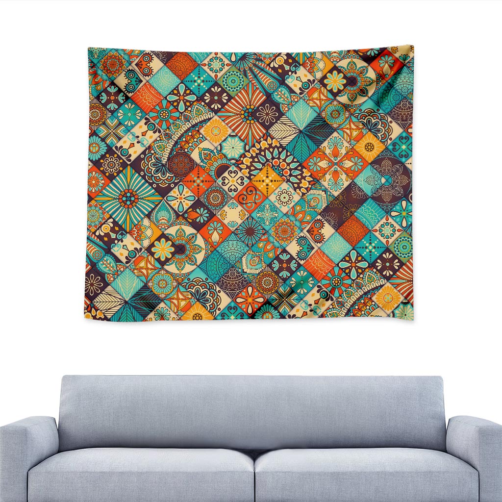 Vintage Mandala Bohemian Pattern Print Tapestry
