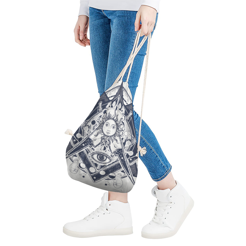Vintage Masonic Freemasonry Print Drawstring Bag