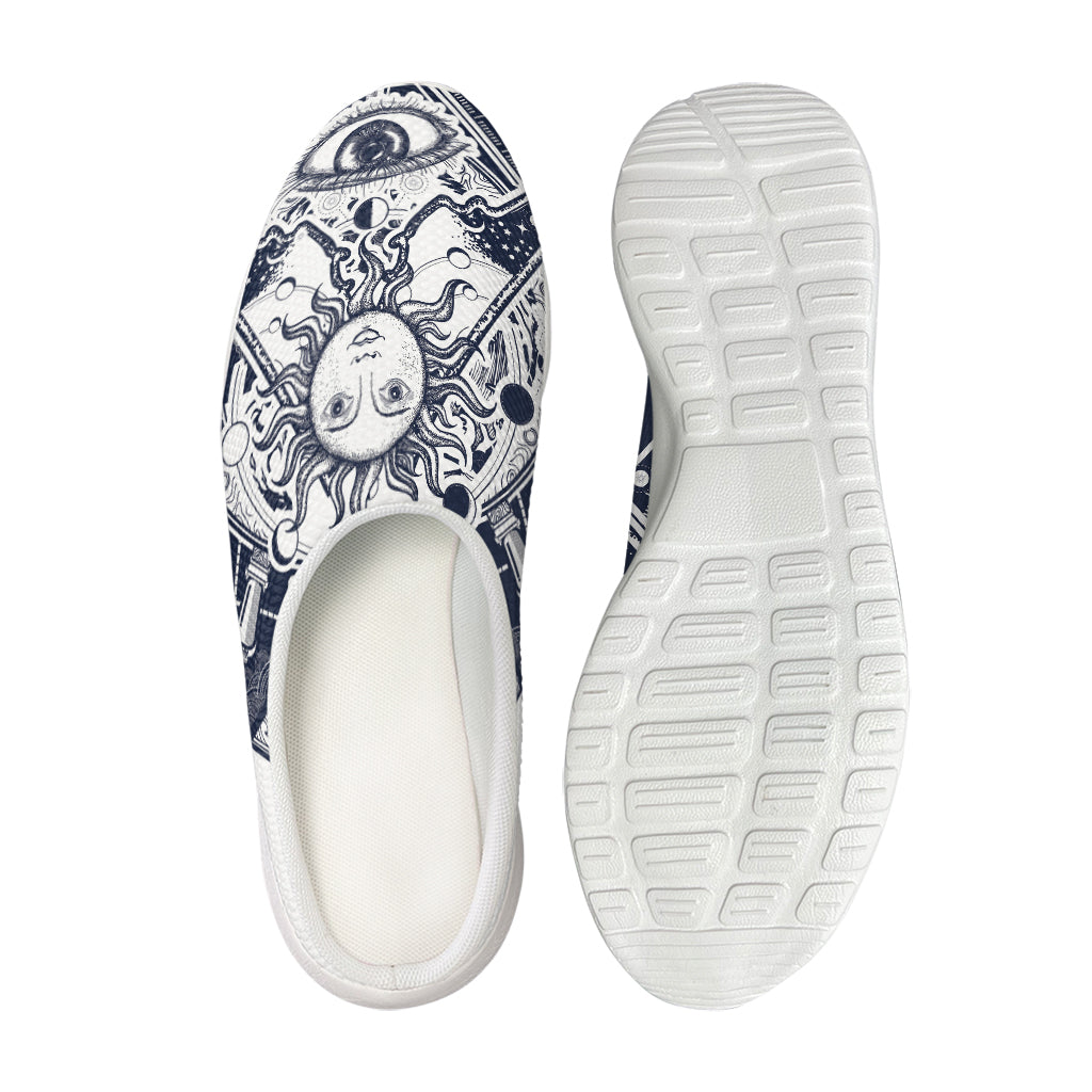 Vintage Masonic Freemasonry Print Mesh Casual Shoes