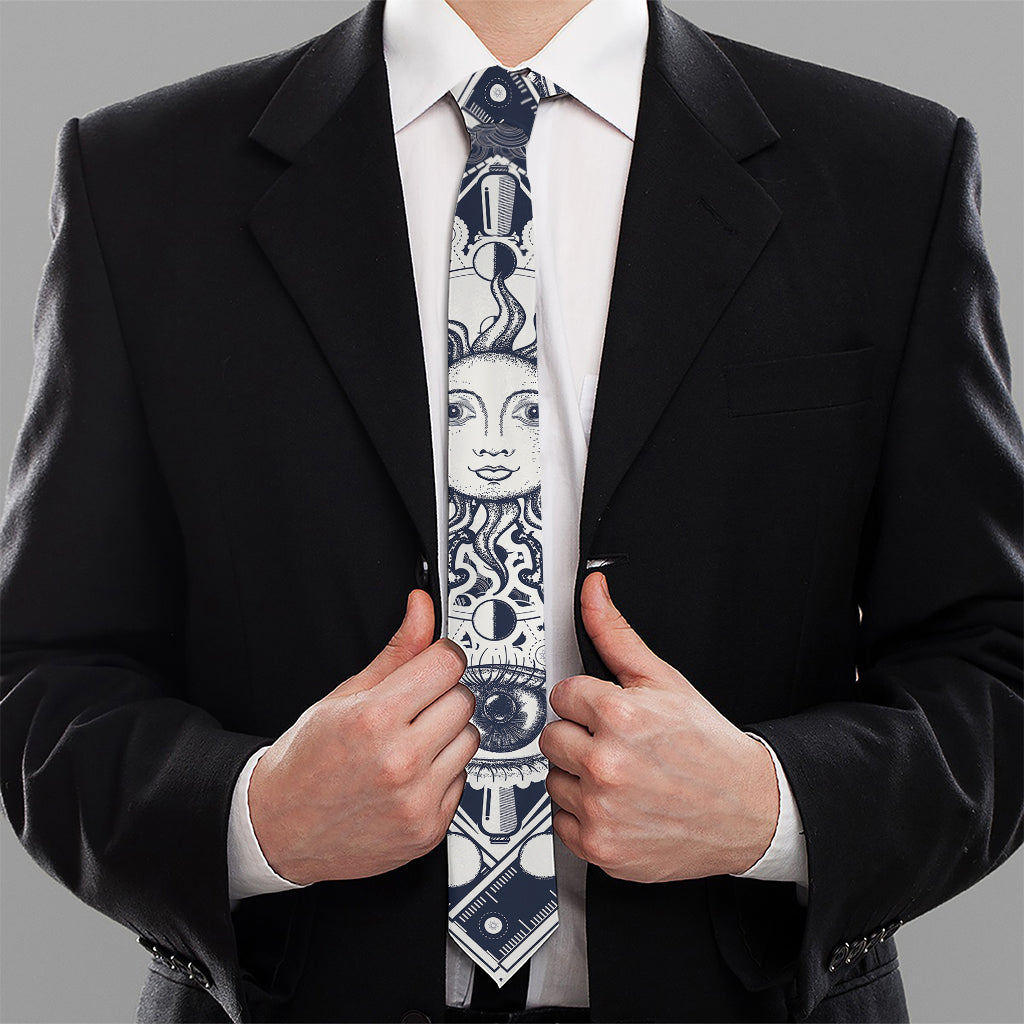 Vintage Masonic Freemasonry Print Necktie