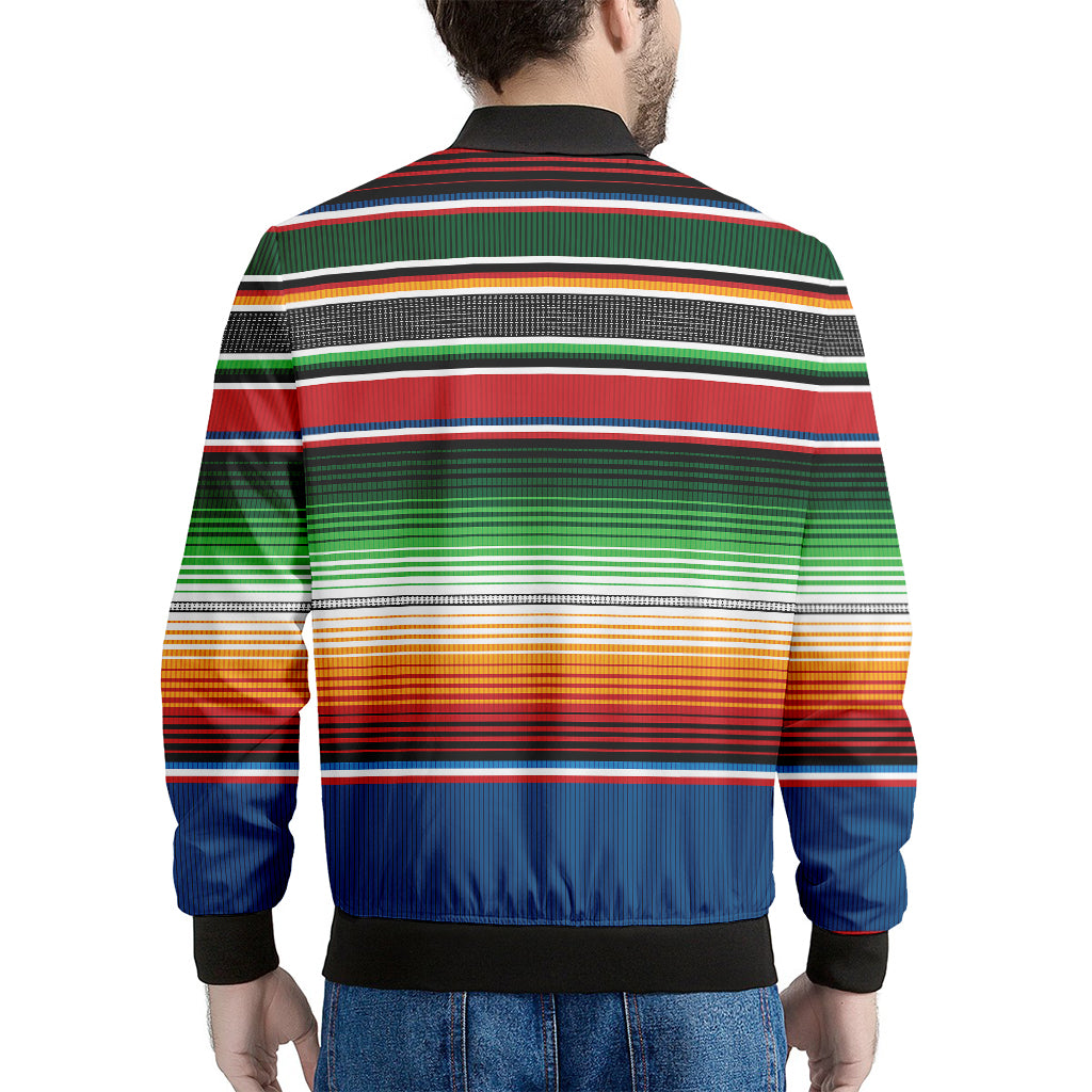 Vintage Mexican Blanket Pattern Print Men's Bomber Jacket