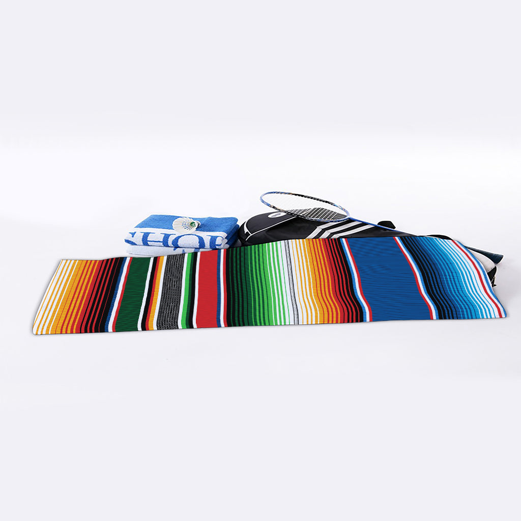 Vintage Mexican Blanket Pattern Print Sports Towel