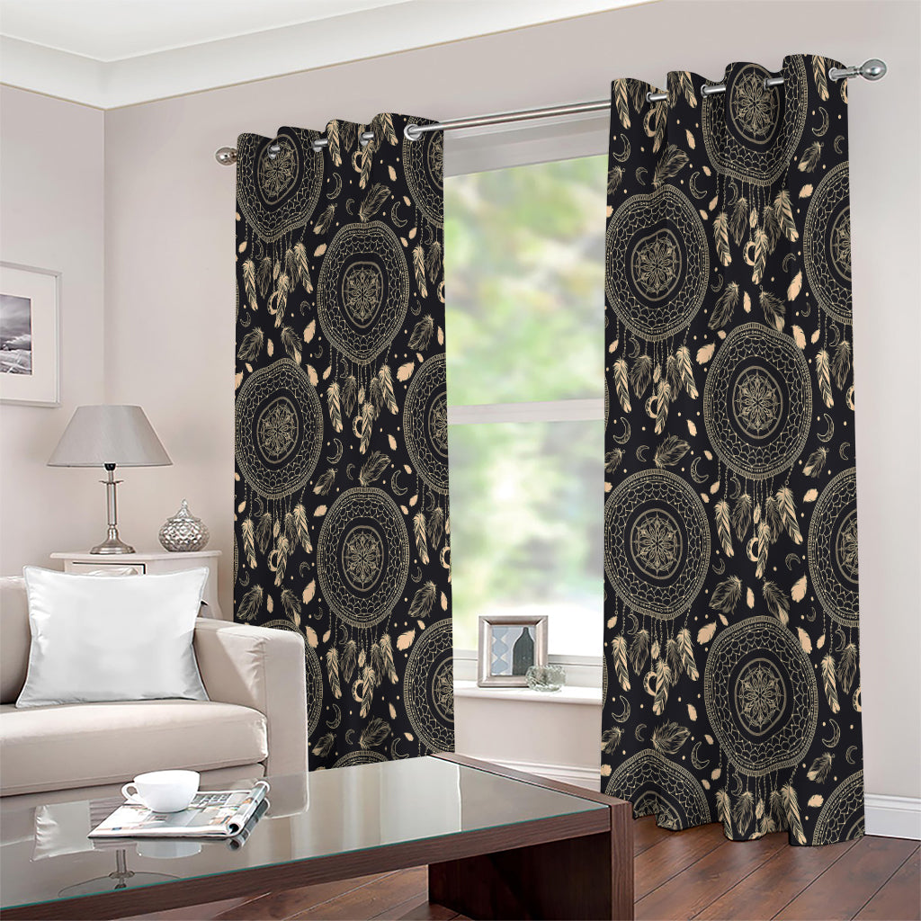 Vintage Native Dream Catcher Print Extra Wide Grommet Curtains