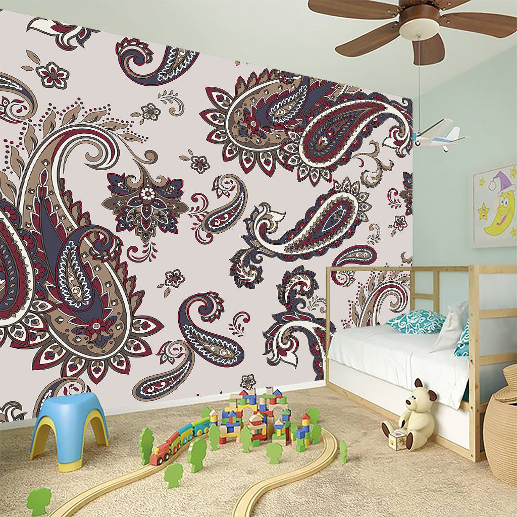 Vintage Paisley Pattern Print Wall Sticker