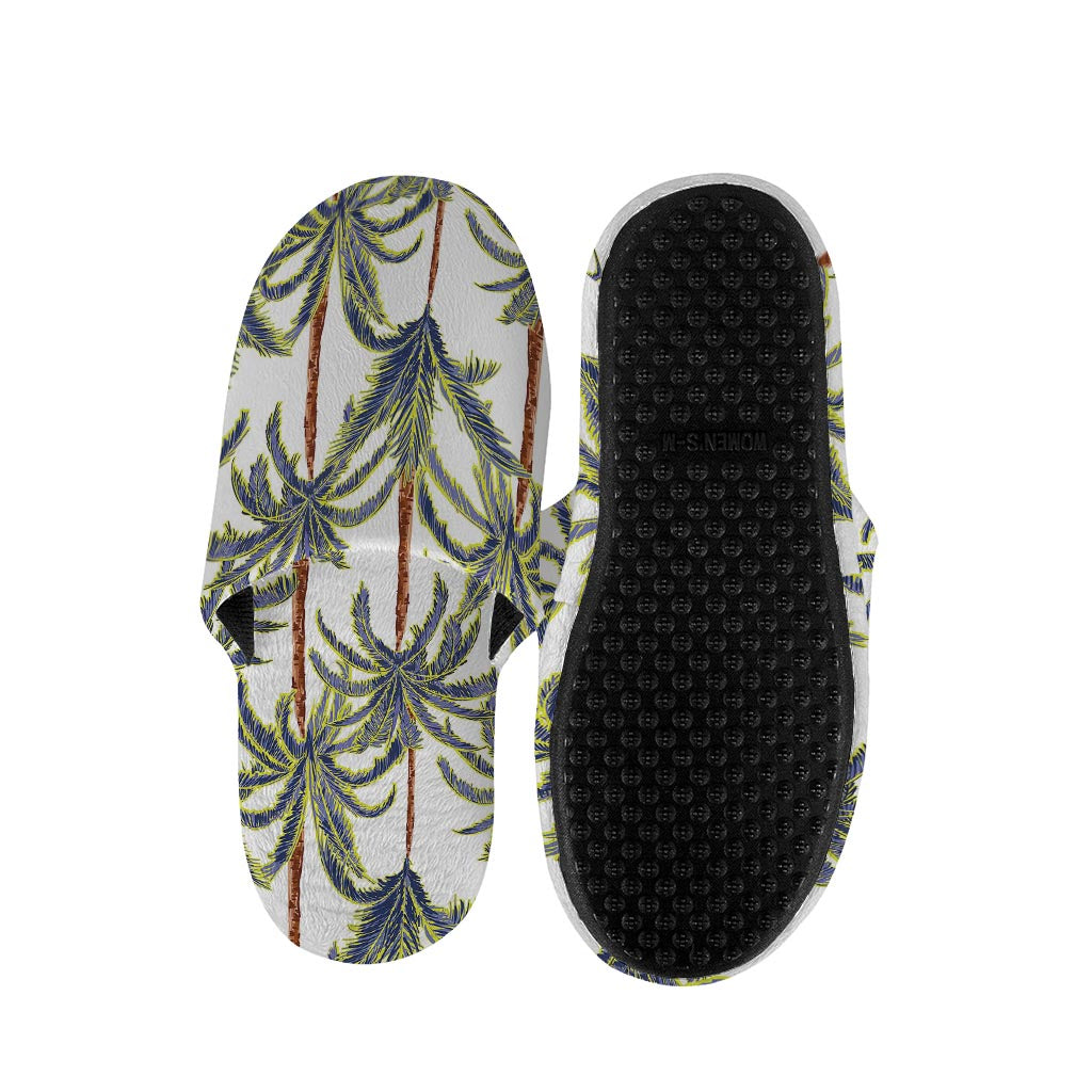 Vintage Palm Tree Beach Pattern Print Slippers