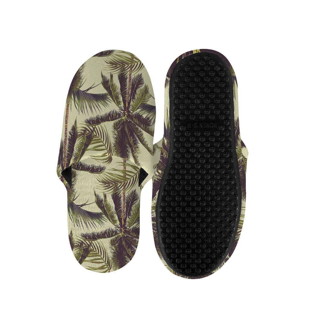 Vintage Palm Tree Pattern Print Slippers