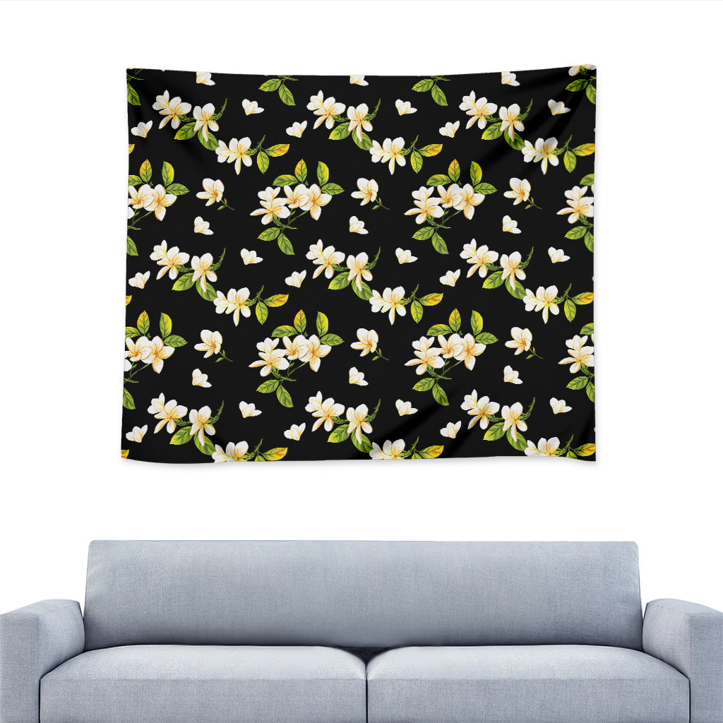Vintage Plumeria Flower Pattern Print Tapestry