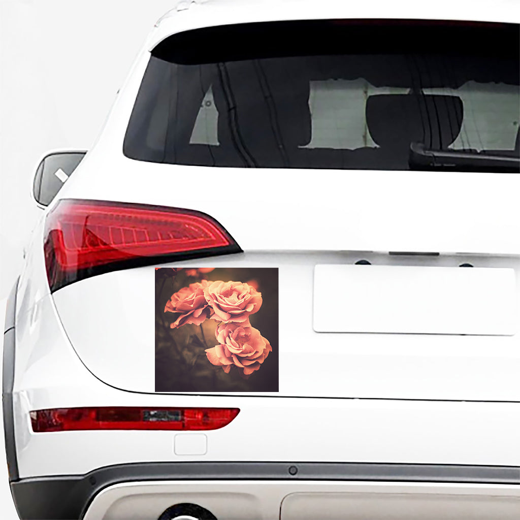Vintage Rose Print Car Sticker