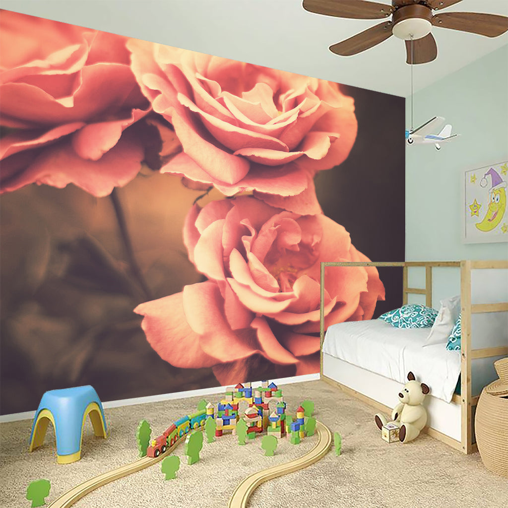 Vintage Rose Print Wall Sticker