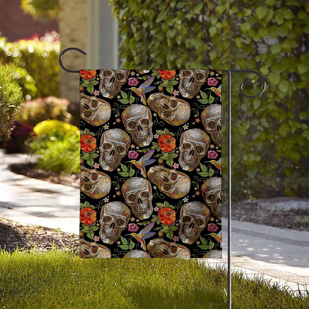 Vintage Skull Pattern Print House Flag