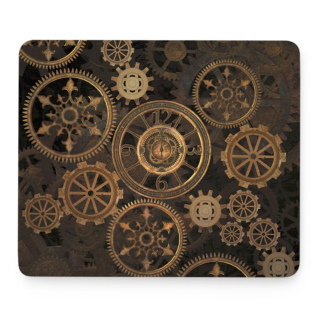 Vintage Steampunk Gears Print Mouse Pad