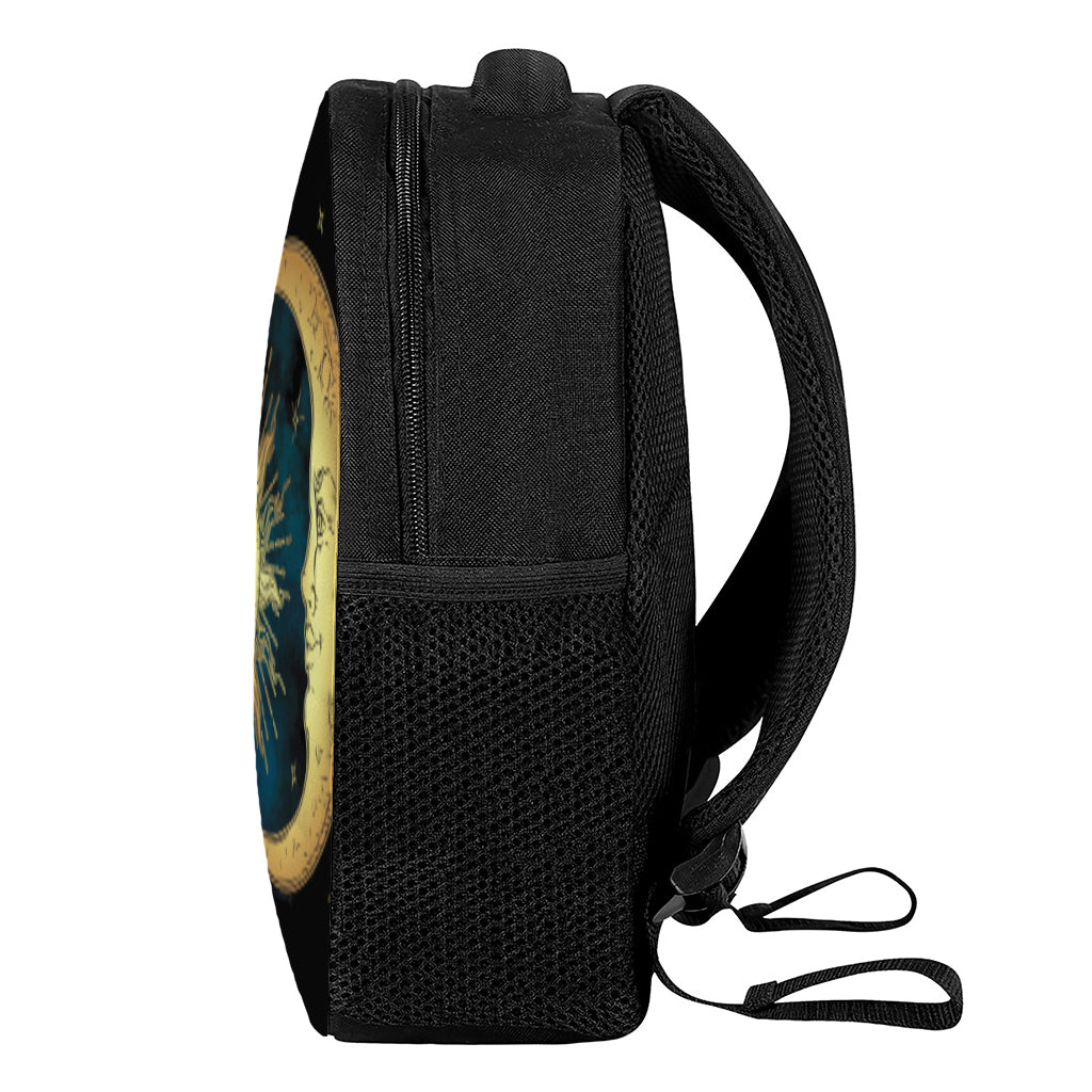 Vintage Sun And Moon Print Casual Backpack