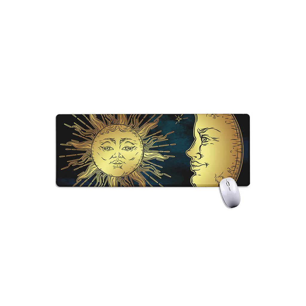 Vintage Sun And Moon Print Extended Mouse Pad