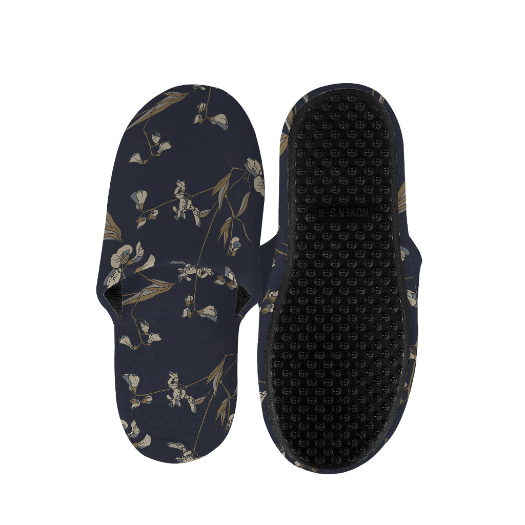 Vintage Sweet Pea Pattern Print Slippers