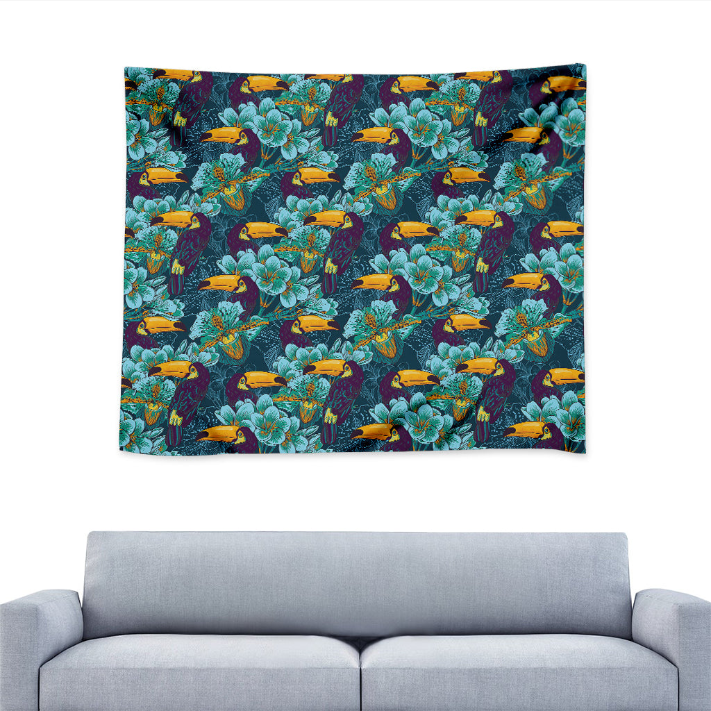 Vintage Toucan Pattern Print Tapestry