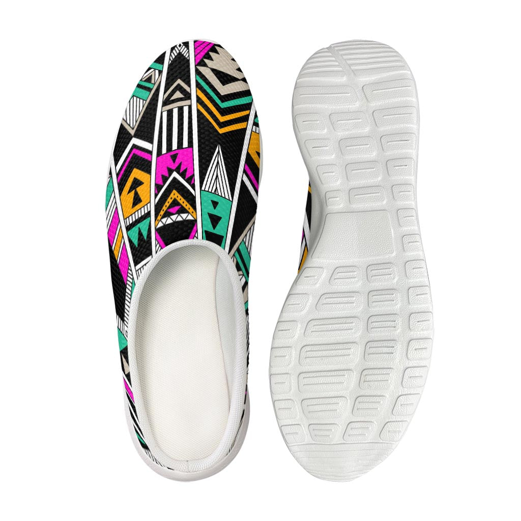 Vintage Tribal Aztec Pattern Print Mesh Casual Shoes