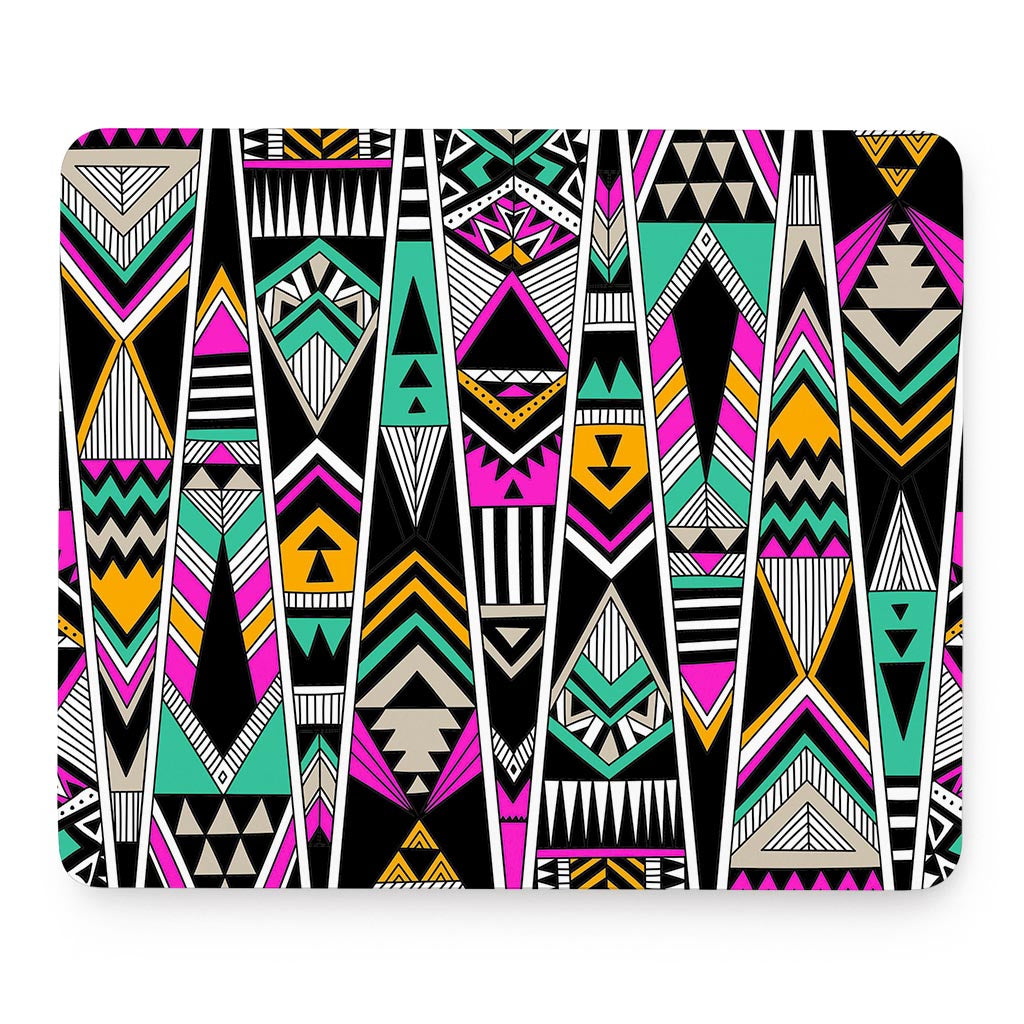 Vintage Tribal Aztec Pattern Print Mouse Pad