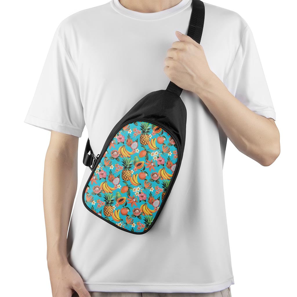 Vintage Tropical Fruits Pattern Print Chest Bag