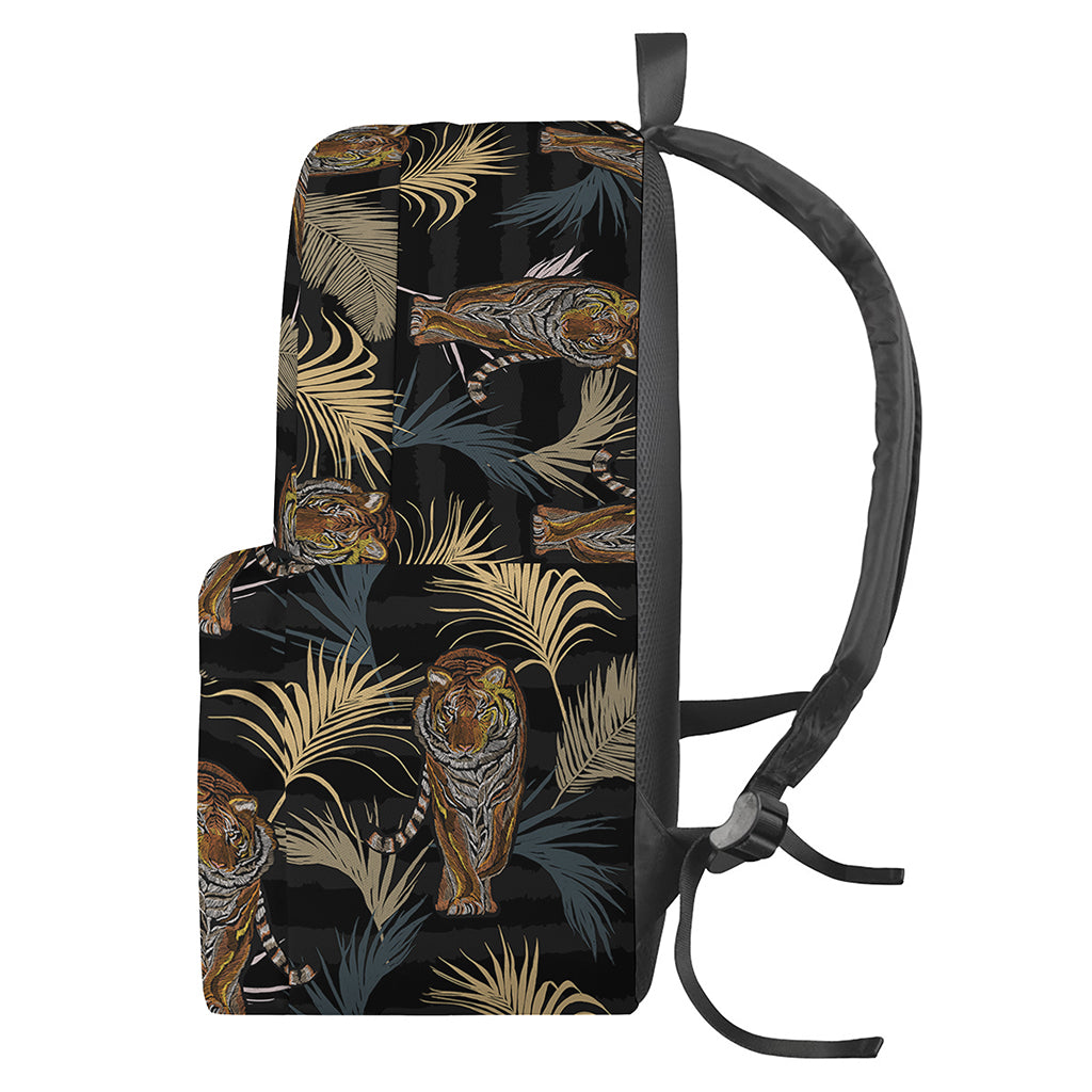 Vintage Tropical Tiger Pattern Print Backpack