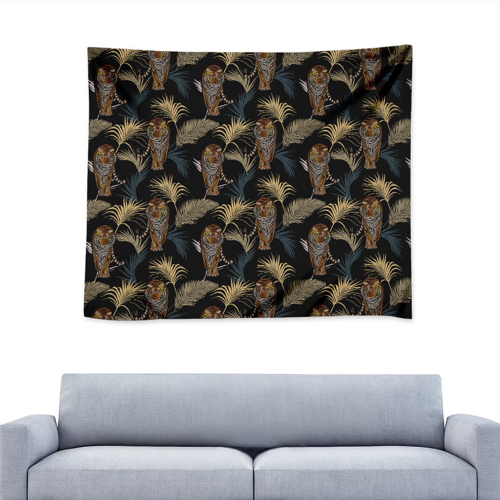 Vintage Tropical Tiger Pattern Print Tapestry