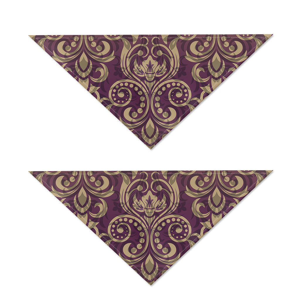 Vintage Western Damask Floral Print Dog Bandana