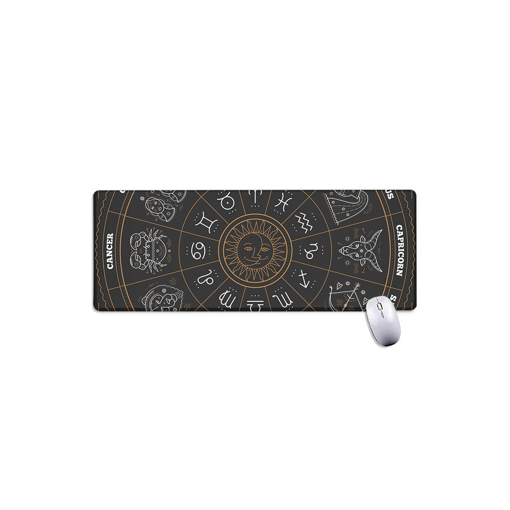 Vintage Zodiac Circle Print Extended Mouse Pad