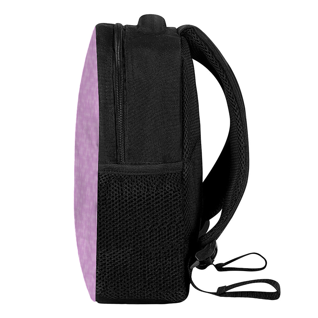 Violet Knitted Pattern Print Casual Backpack