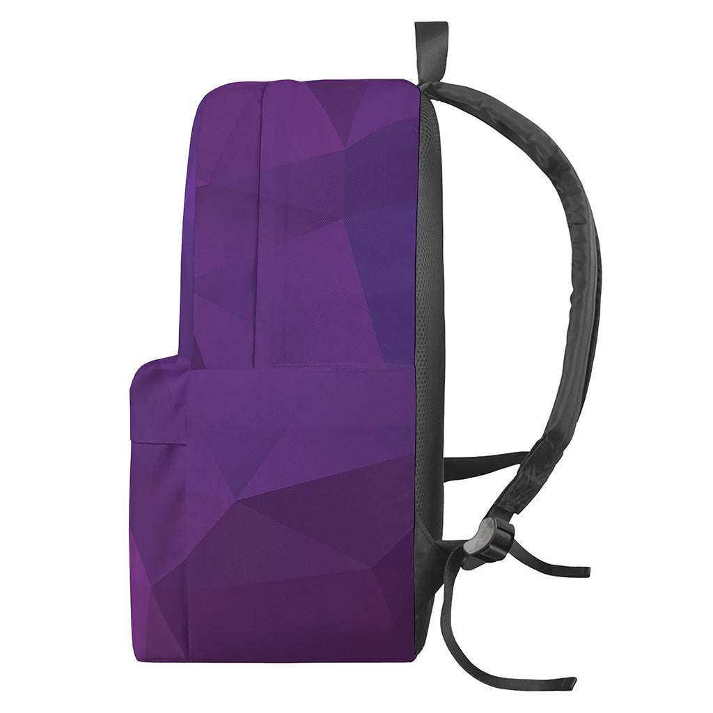 Violet Polygonal Geometric Print Backpack