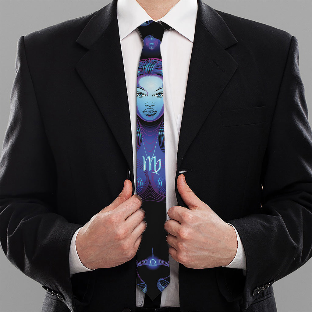 Virgo And Astrological Signs Print Necktie
