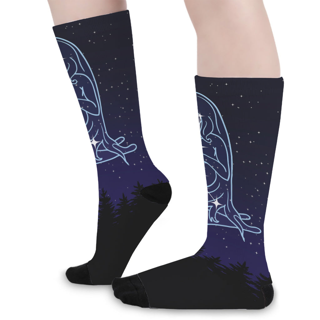 Virgo Constellation Print Long Socks