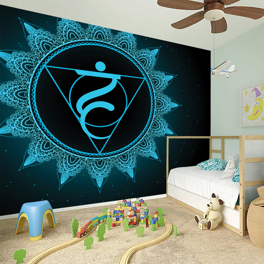Vishuddha Chakra Symbol Print Wall Sticker