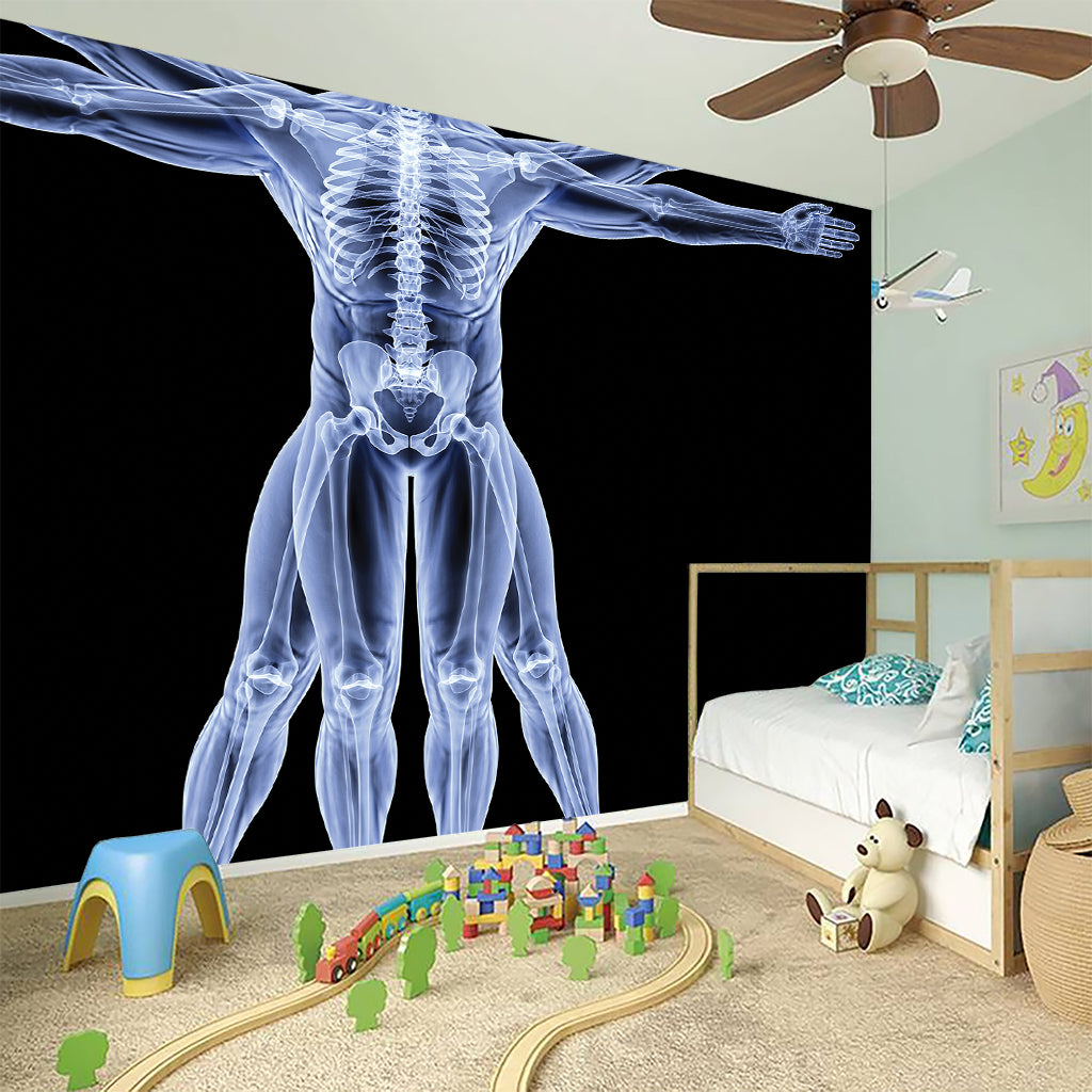 Vitruvian Man X-Ray Print Wall Sticker