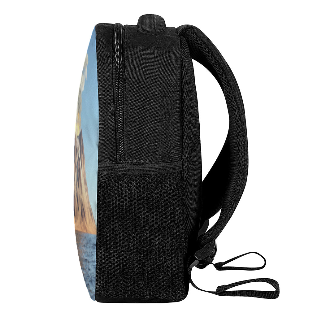 Volcanic Mountain Print Casual Backpack