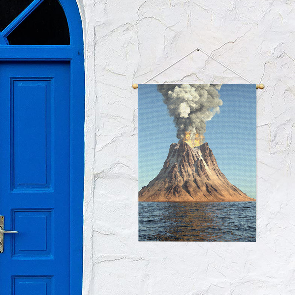 Volcanic Mountain Print Garden Flag
