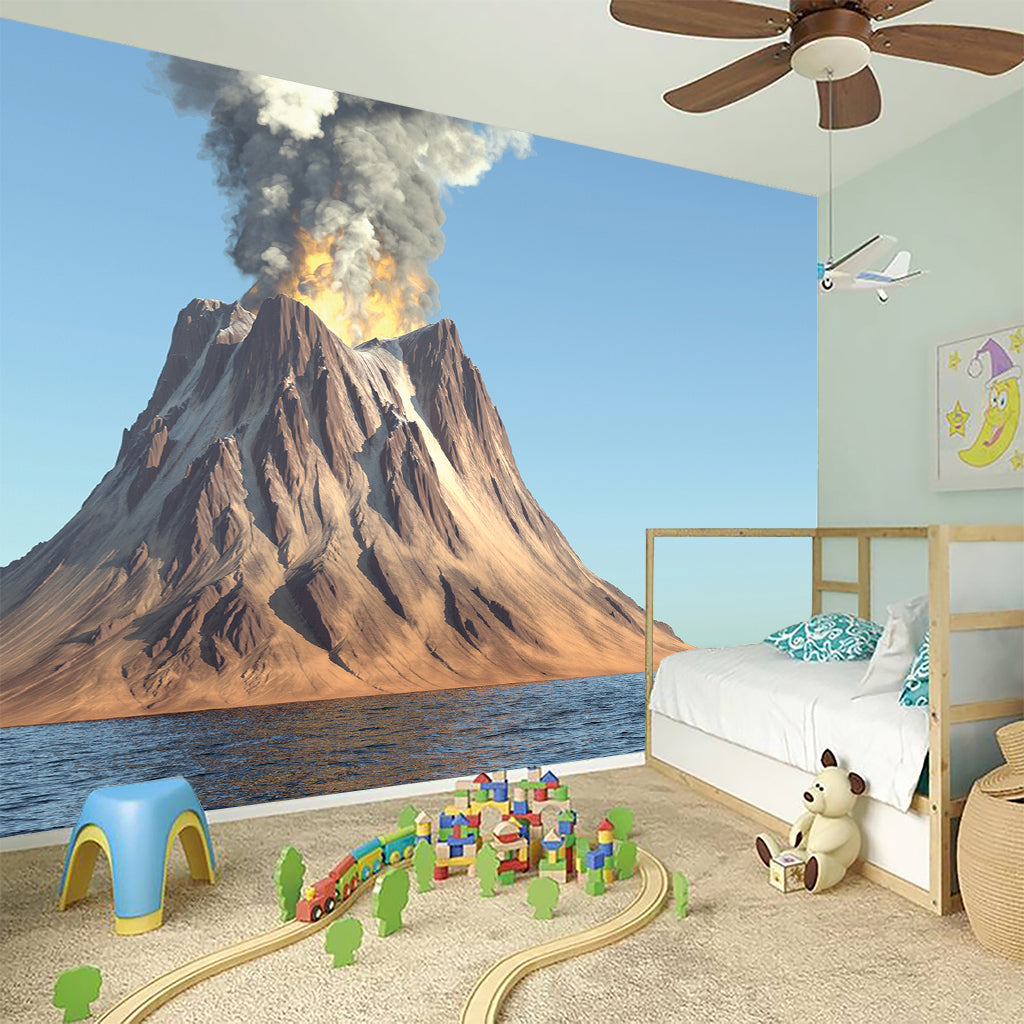 Volcanic Mountain Print Wall Sticker