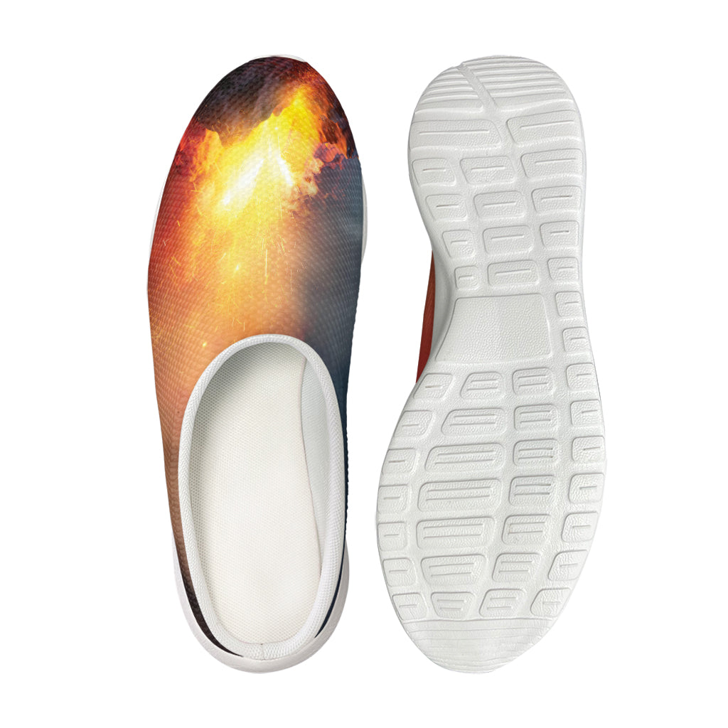 Volcano Eruption Print Mesh Casual Shoes