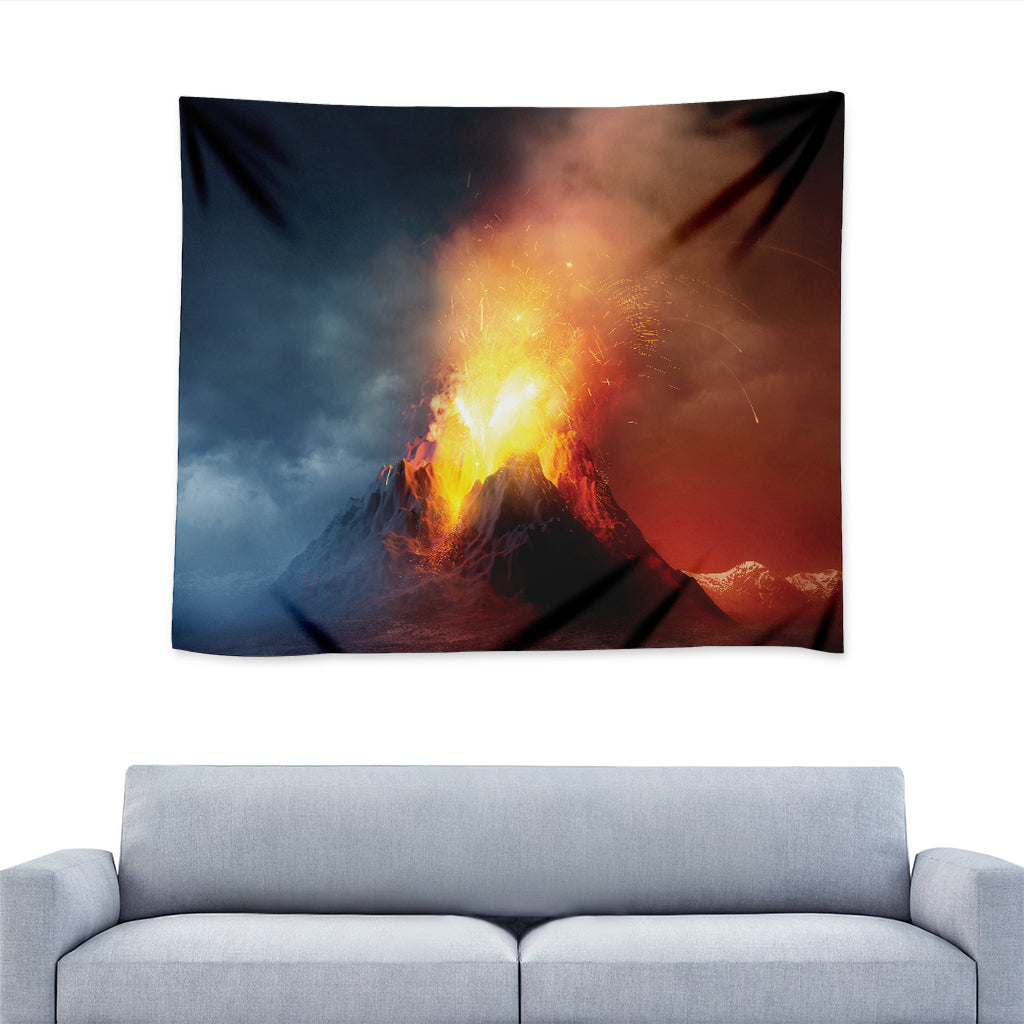 Volcano Eruption Print Tapestry