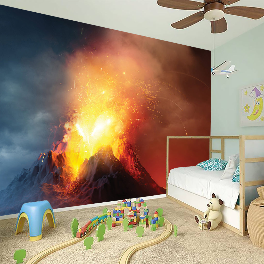 Volcano Eruption Print Wall Sticker