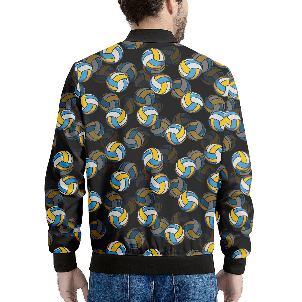 Volleyball Pattern Print Men's Bomber Jacket