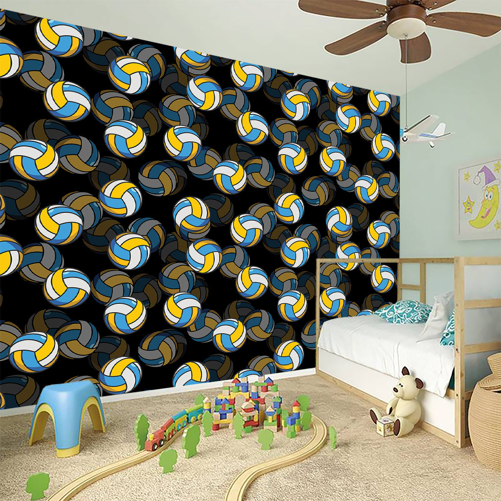Volleyball Pattern Print Wall Sticker