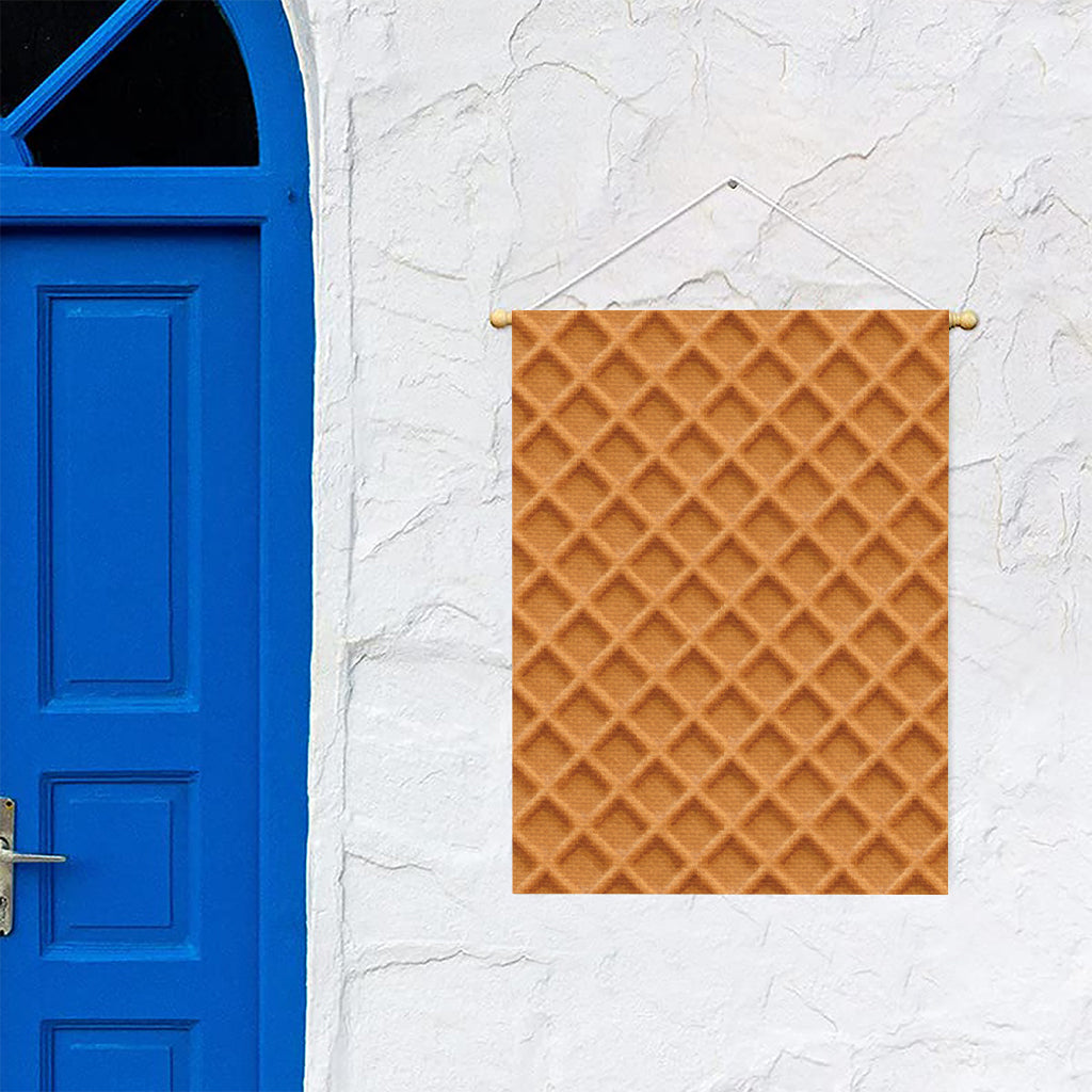 Waffle Pattern Print Garden Flag