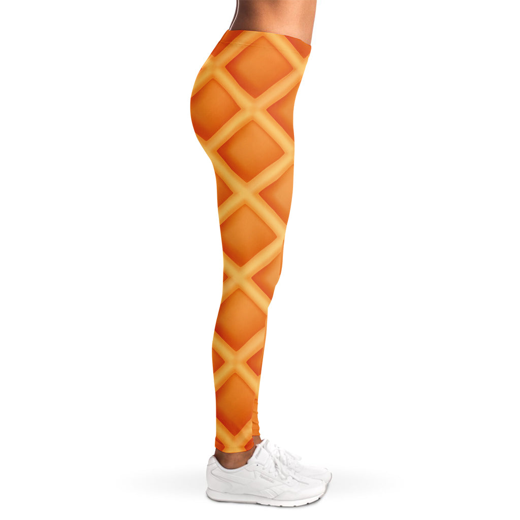 Waffle Print Women's Leggings