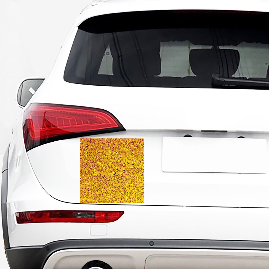 Water Drops On Beer Print Car Sticker