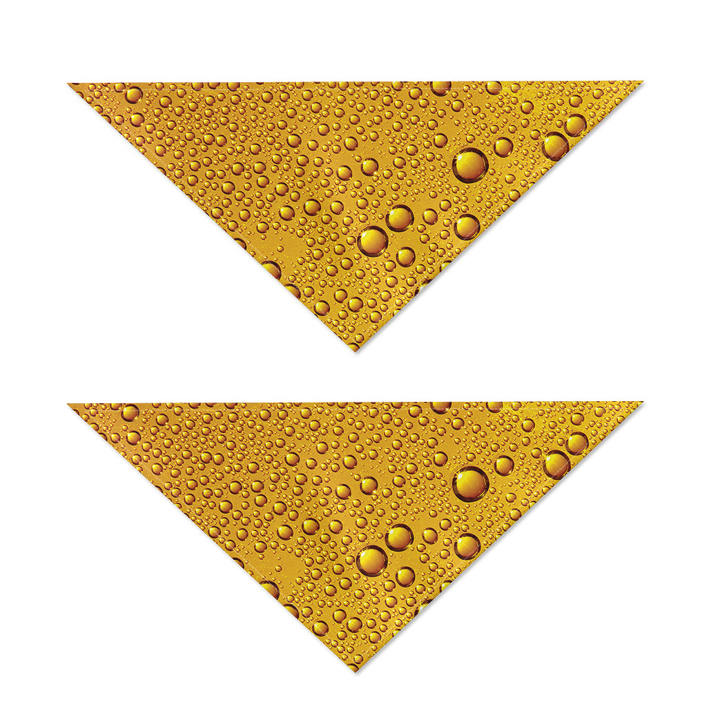 Water Drops On Beer Print Dog Bandana