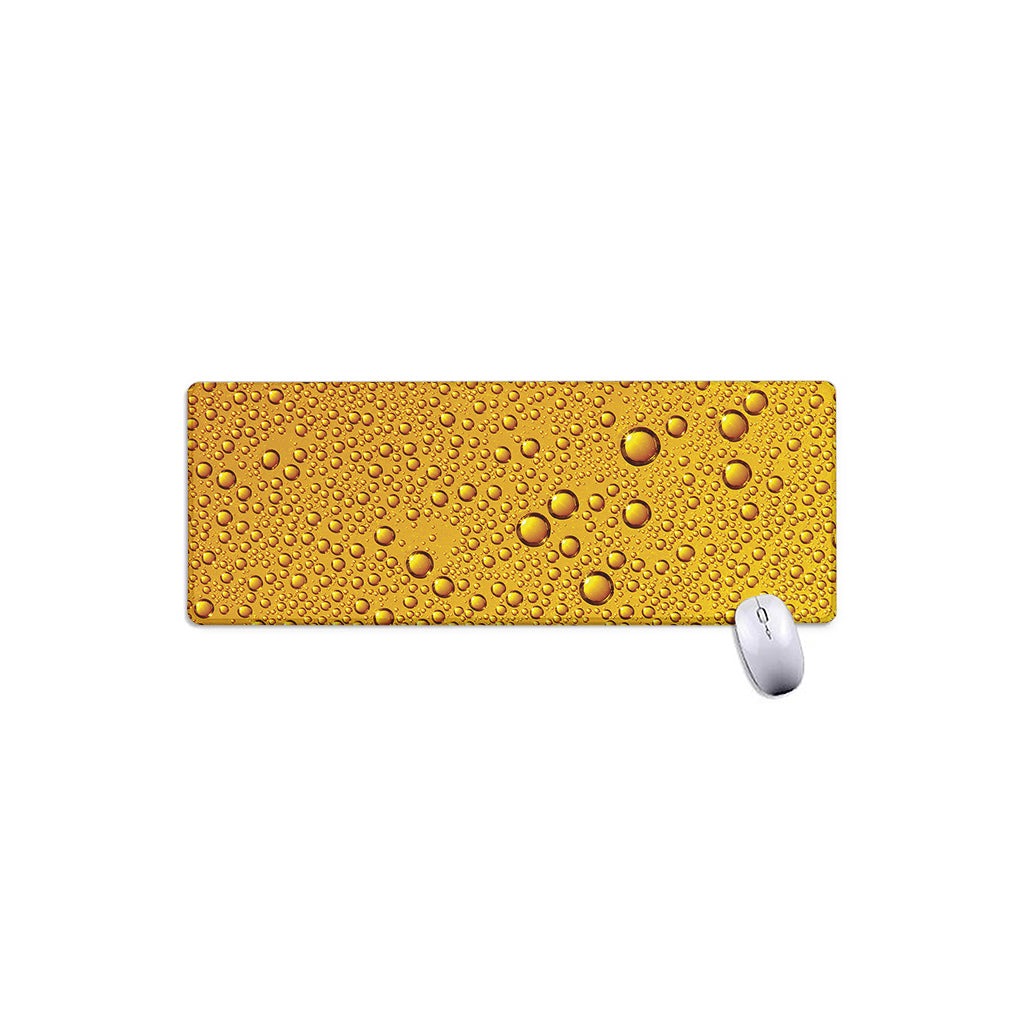 Water Drops On Beer Print Extended Mouse Pad