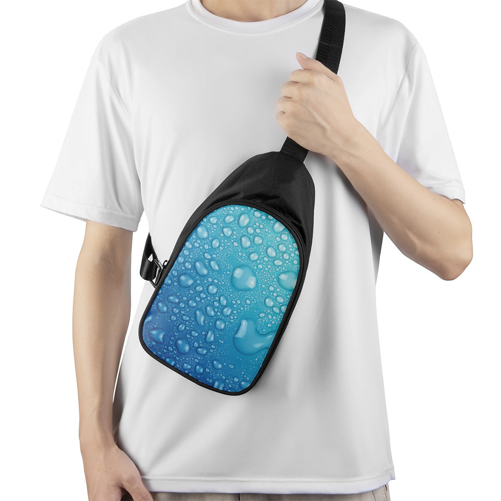 Water Drops Print Chest Bag