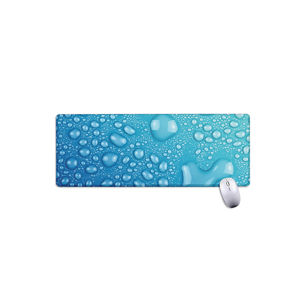Water Drops Print Extended Mouse Pad