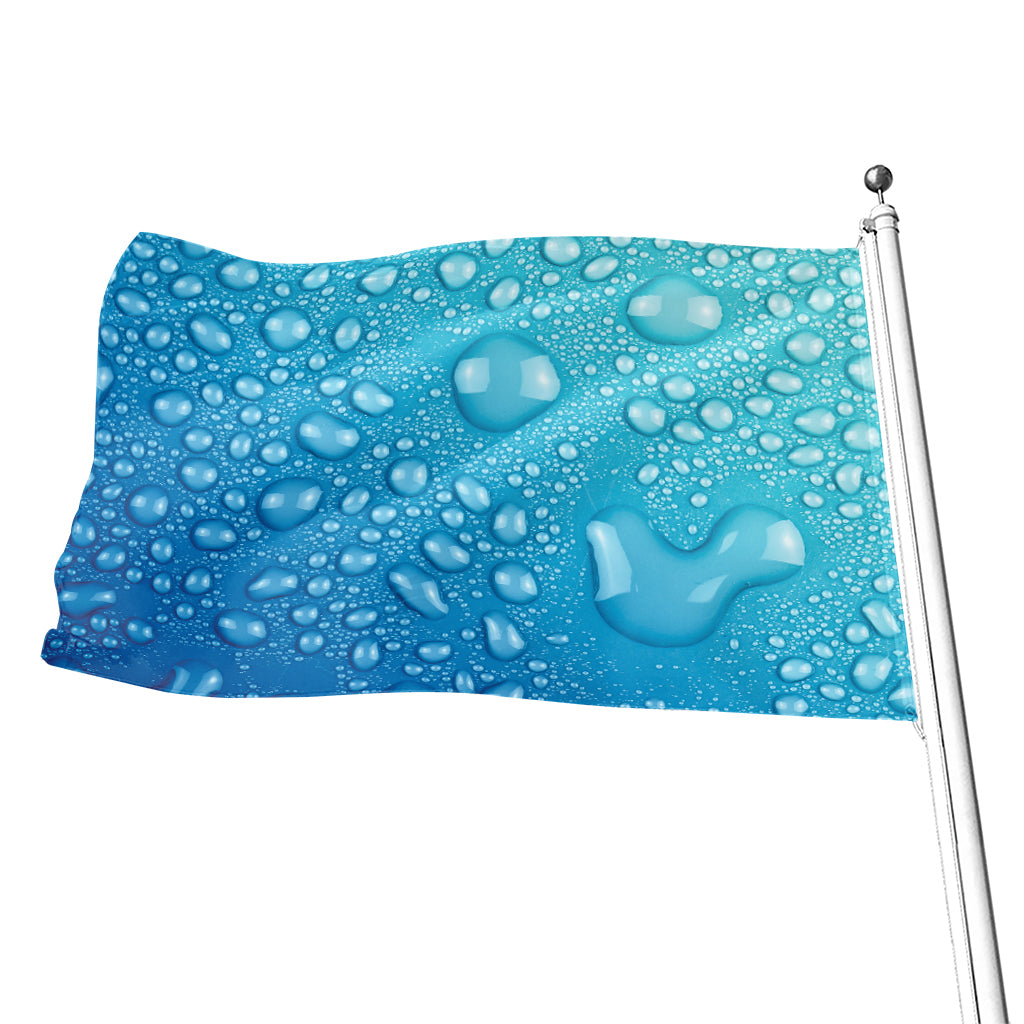Water Drops Print Flag